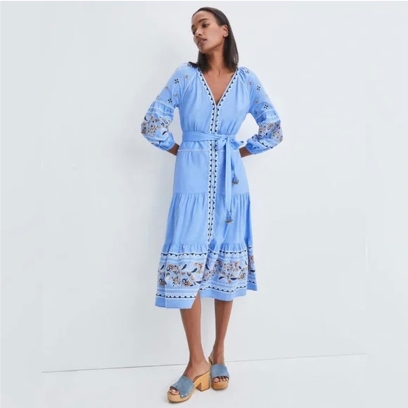 Veronica Beard Dresses & Skirts - Veronica Beard Freyja Embroidered Midi Dress